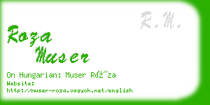 roza muser business card